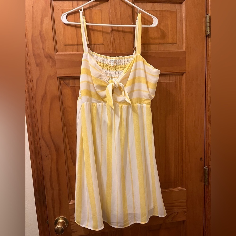 Maurices yellow and white striped sundress. Size XL